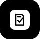 Checkbox with a checkmark inside a rounded square, indicating a completed item/task done button